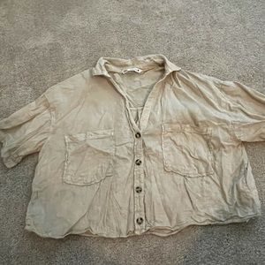 Zara crop blouse